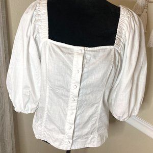 C'est Toi Black Label XL Puff Sleeve Blouse